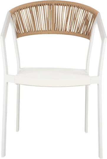 Set Dining de Exterior Taber 5 Piese Alb