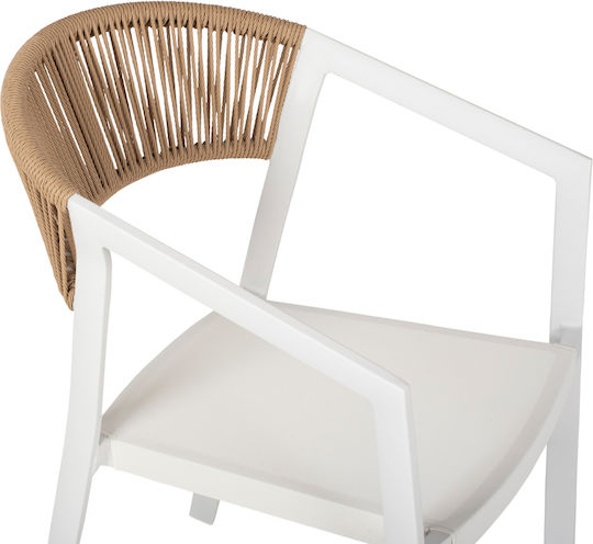 Set Dining de Exterior Taber 5 Piese Alb