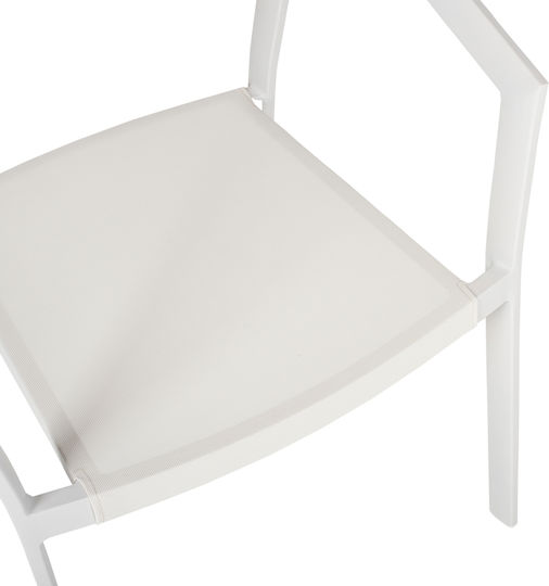 Set Dining de Exterior Taber 5 Piese Alb