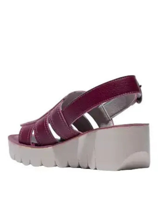 Sommer Damenplattformen Burgundisch FlyP145400001