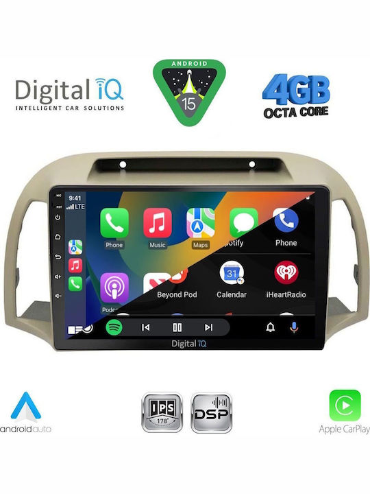 Digital IQ Car Audio System for Nissan Micra 2002-2010 (Bluetooth/USB/WiFi/GPS/Apple CarPlay/Android Auto) with 9" Touch Screen