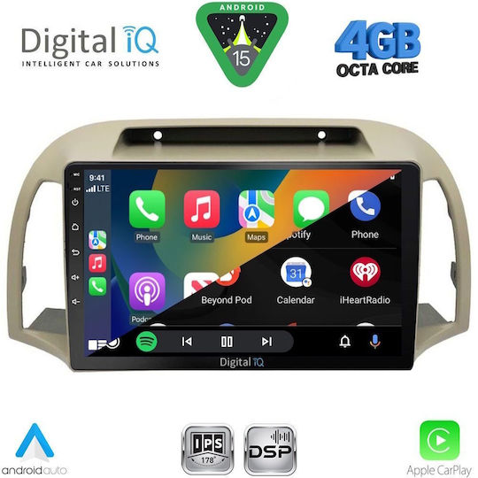 Digital IQ Car Audio System for Nissan Micra 2002-2010 (Bluetooth/USB/WiFi/GPS/Apple CarPlay/Android Auto) with 9" Touch Screen