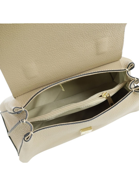 Leather Women's Tote Bag Taupe