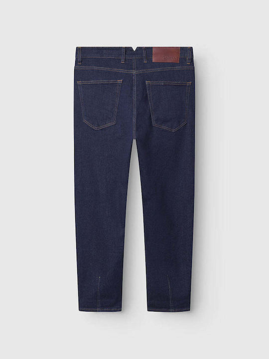 Alex Ανδρικό Παντελόνι Τζιν Ελαστικό με Relaxed Tapered Εφαρμογή Μπλε