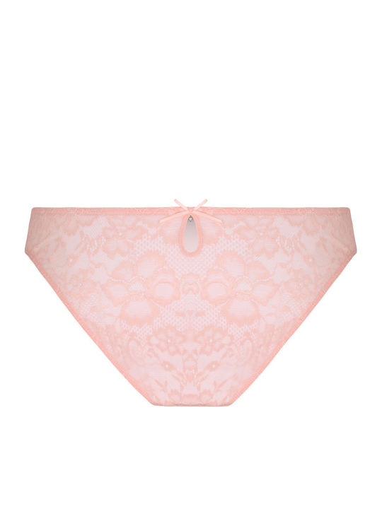 Isadora High Waist Women's Brazil with Lace Pink