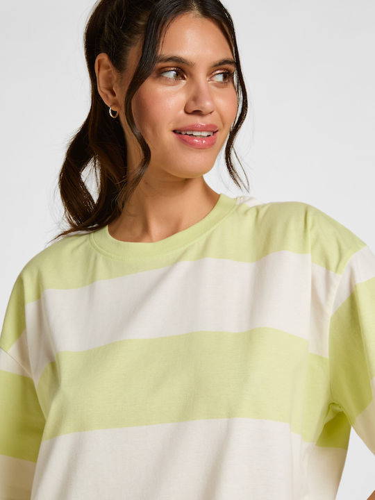 Hunkemöller Sommerliches Damen-Nachthemd Grün Stripe