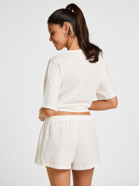 Hunkemöller Sommerliches Damen-Schlafanzug-Set Weiß