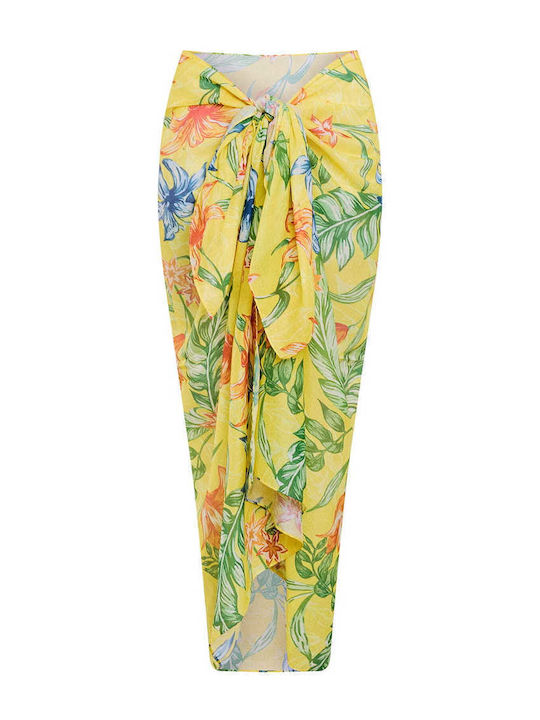 Celestino Women's Floral Yellow Pareo