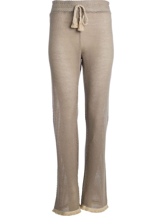 Pink Label Women's Beachwear Pants in Beige Colour