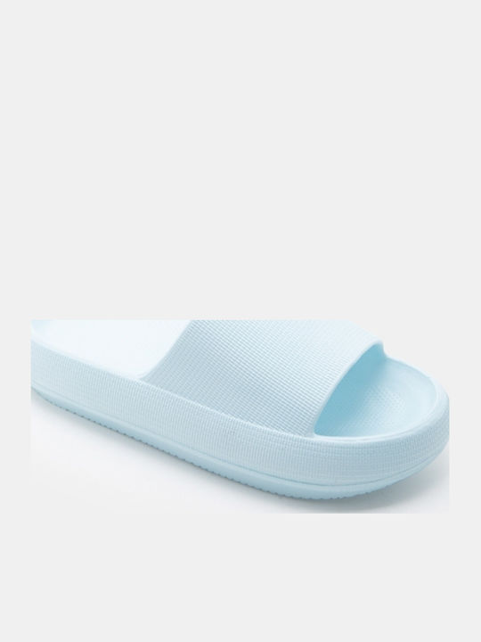Flip Flops With Platforms In Light Blue Colour