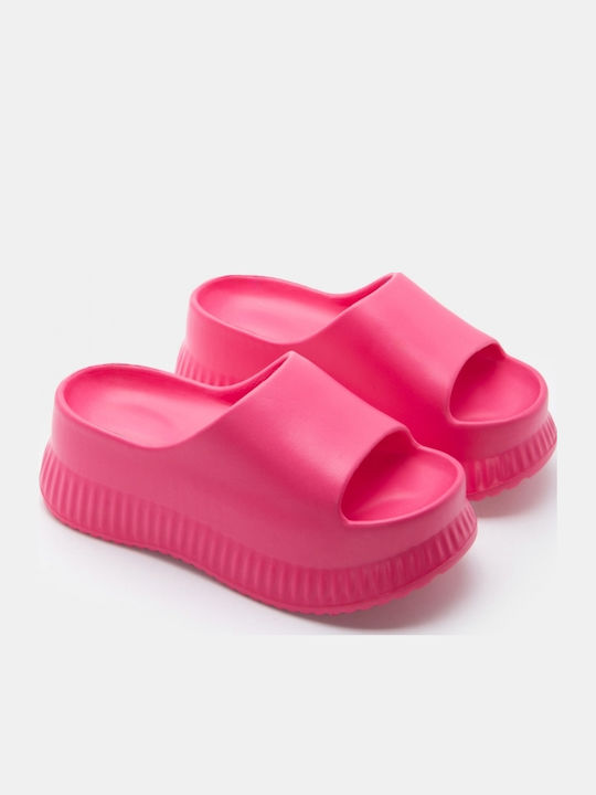 Damen Zehentrenner Mit Plattformen In Fuchsie Farbe