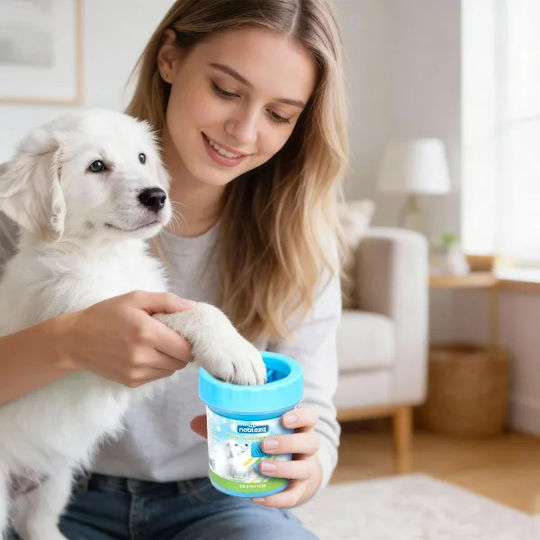 Nobleza Paw Washer Cup Dog Paw Cleaning Cup Blue D9.5 X H11cm