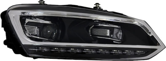 Μπροστινά Φανάρια Led Matrix Look Dynamic Vw Polo Mk5 6r 6c 2009-2017