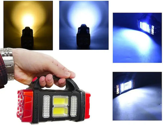 Verk Group Led Solar Lighting Accessory for Camping with Flashlight & Powerbank 25W Red