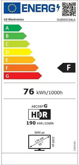 Smart TV 55" 4K UHD OLED Evo AI C6 HDR (2026) OLED55C64LA