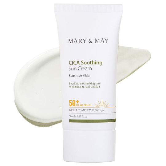 Mary & May CICA Soothing Cremă Solară de Față SPF50+ 50ml