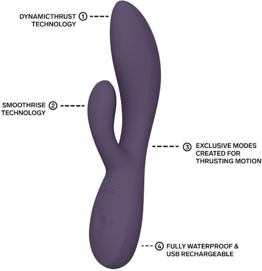 Lelo Ina Thrust Vibrator Rabbit cu Control de la Distanță Violet
