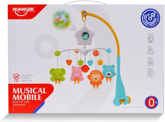 Huanger Hanging Cot Toy with Music Rotation and Projector for Newborns