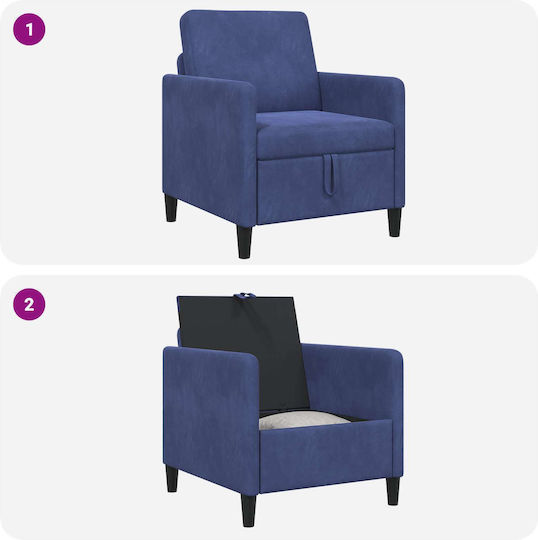Blue Armchair 72x78x87cm