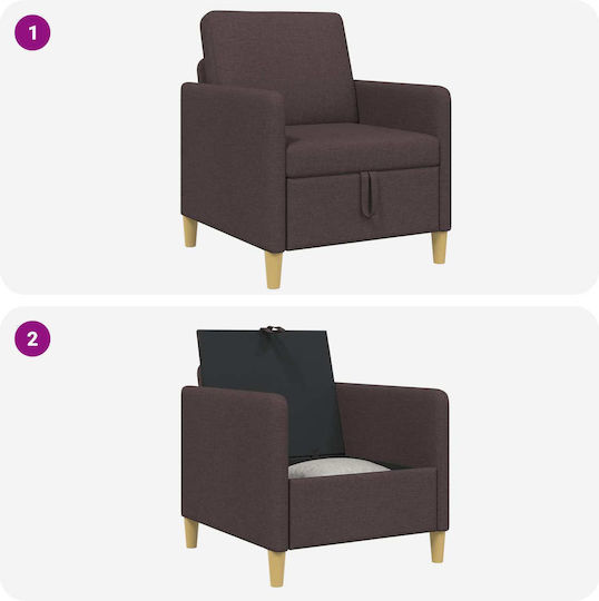 Brown Armchair 72x78x87cm