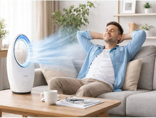 Verk Group Tobi Вентилатор Без Перки 60W с Дистанционно Бял