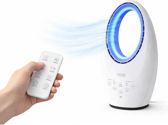 Verk Group Tobi Вентилатор Без Перки 60W с Дистанционно Бял