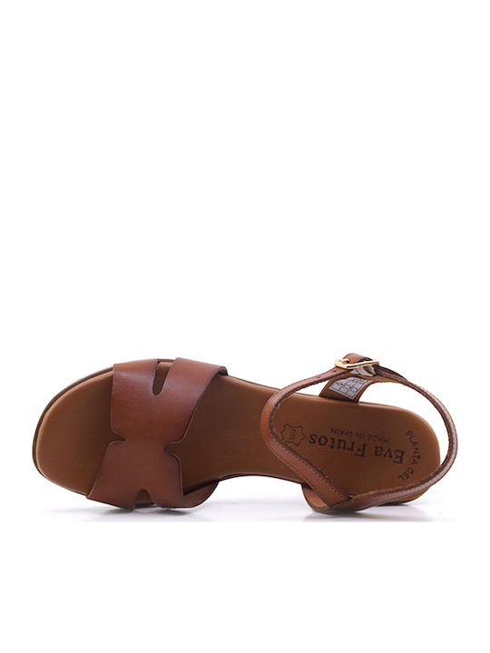 Leather Sandals Tabac Brown