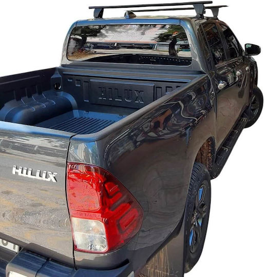 Menabo Aluminum Car Roof Bars for Toyota Hilux 2020+ Set with Roof Rack Legs Black
