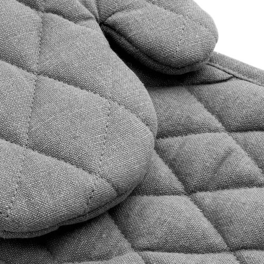 Fabric Kitchen Oven Mitt Gray