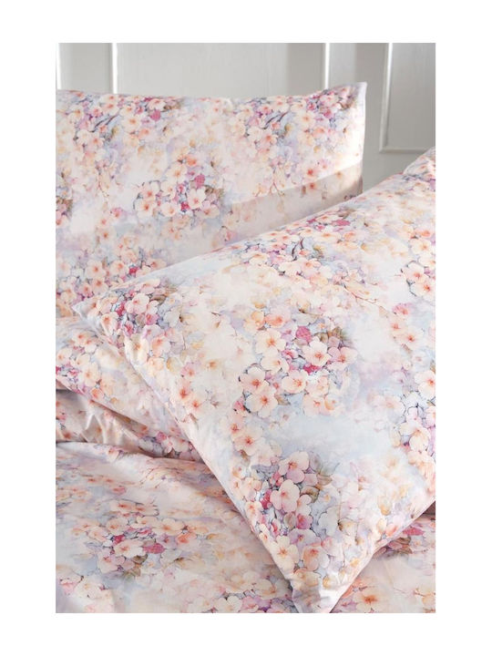 SteweHome Σετ Παπλωματοθήκη Βαμβακερή 200x220cm Διπλή με 2 Μαξιλαροθήκες Πολύχρωμο