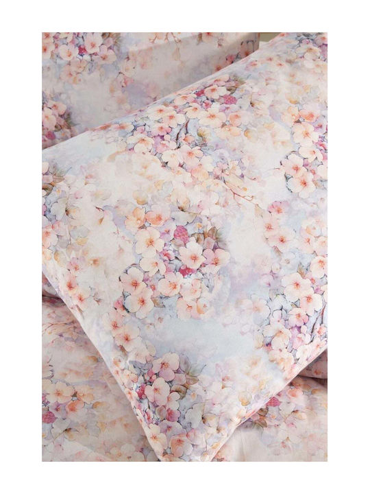 SteweHome Σετ Παπλωματοθήκη Βαμβακερή 200x220cm Διπλή με 2 Μαξιλαροθήκες Πολύχρωμο