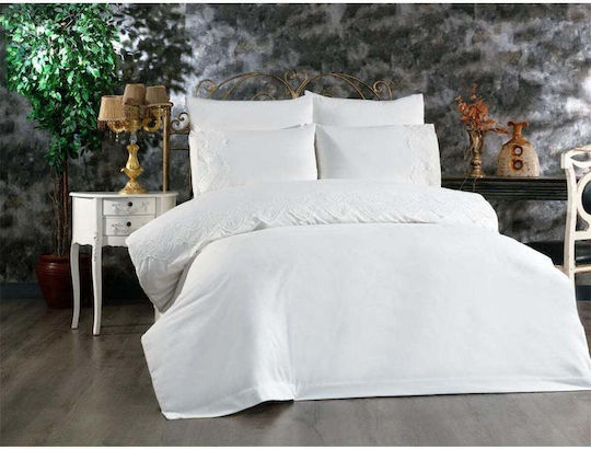 SteweHome Duvet Cover Set 200x220cm Double With 2 Pillowcases Beige