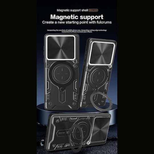 Techsuit Umschlag Rückseite Schwarz Motorola Edge 70 Pro