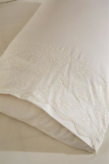 SteweHome Duvet Cover Set 200x220cm Double With 2 Pillowcases Beige