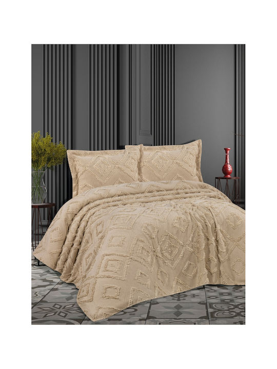 SteweHome Cotton Duvet Cover Double 250x260 Beige