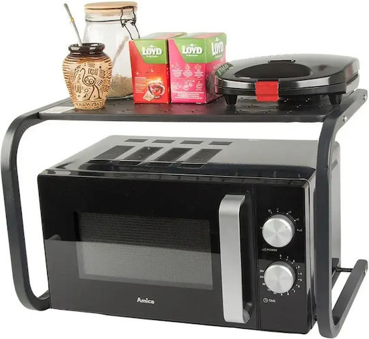 Verk Group Metal Microwave Oven Rack 54x36x35cm Black