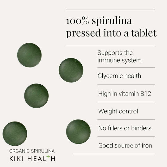 Kiki Health Organic Spirulina 200 ταμπλέτες
