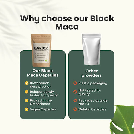 Cupplement Organic Black Maca 500mg 100 κάψουλες