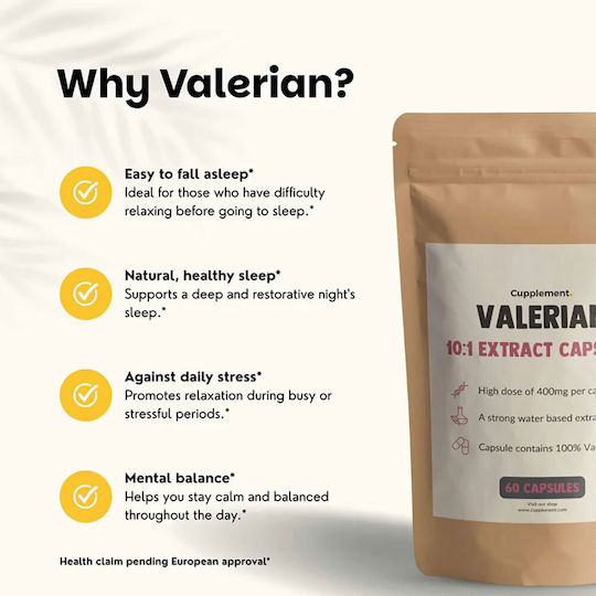Cupplement Valerian Extract 400mg 60 κάψουλες