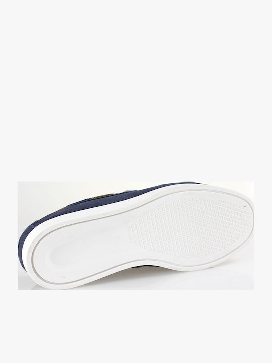Leather Men's Loafers In Blue Colour