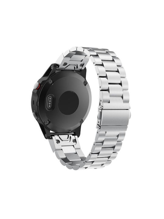 Garmin 22 Mm Curea Ceas Integrată Trei Zale Cataramă Plată Aliaj Titan Eliberare Rapidă Argintie