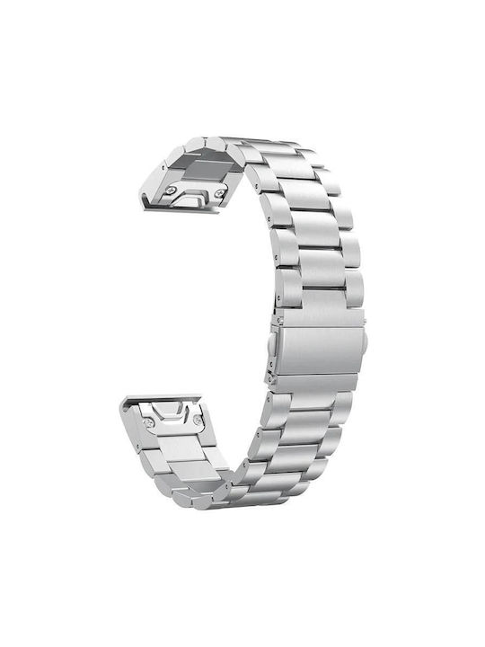 Garmin 20 mm Integrated Watch Strap Three Beads Flat Buckle Titanium Alloy Quick Release Silver