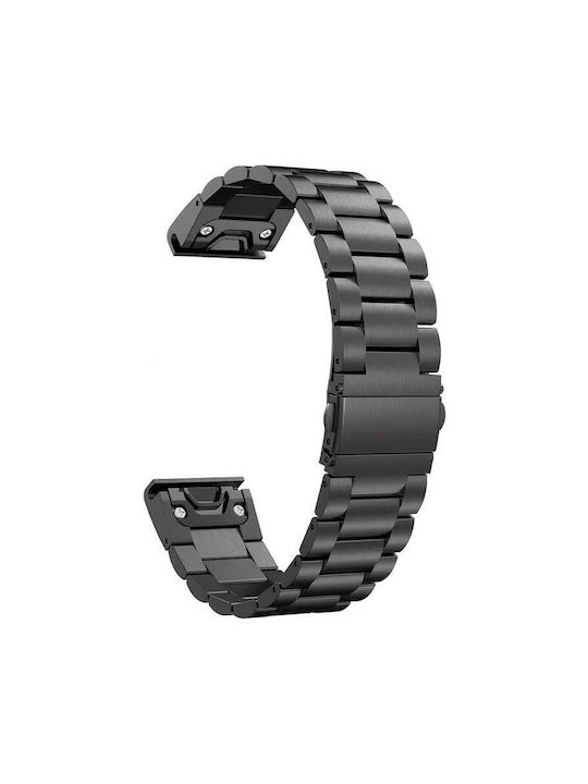 Garmin 20 mm Integrated Watch Strap Three Beads Flat Buckle Titanium Alloy Quick Release Black