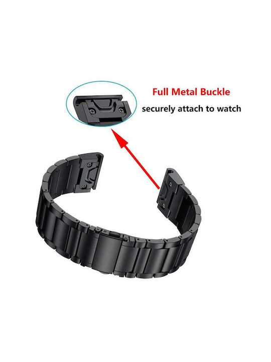 Garmin 20 mm Integrated Watch Strap Three Beads Flat Buckle Titanium Alloy Quick Release Silver