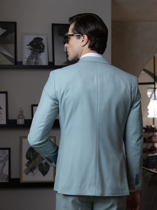 Men's Suit with Vest Mint