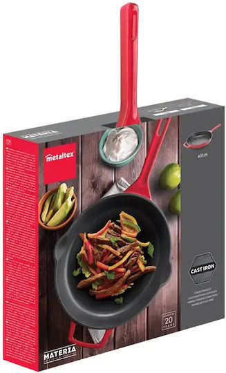 Metaltex Cast Iron Pan with Enamel Interior Coating 30cm