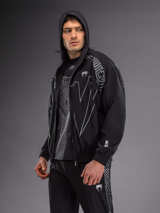 Ζακέτα με Κουκούλα Black/grey/silver