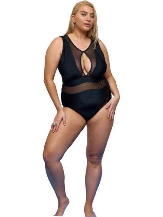 Std Mărimi Mari Bodystocking Sexy Transparent Negru