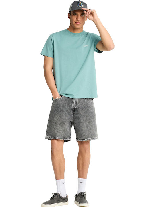 Funky Buddha Kurzarm T-Shirt Mineral Blau