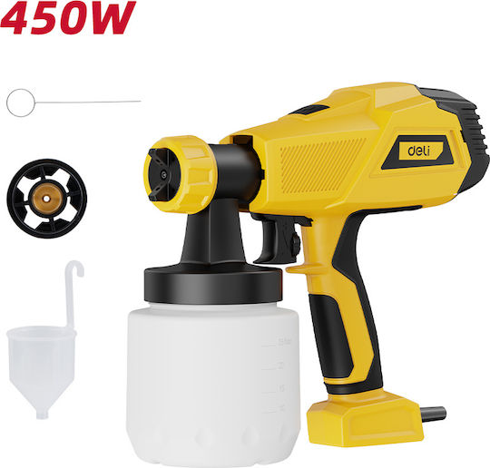 Deli Electric Paint Spray Gun 450W with 0.8lt Container